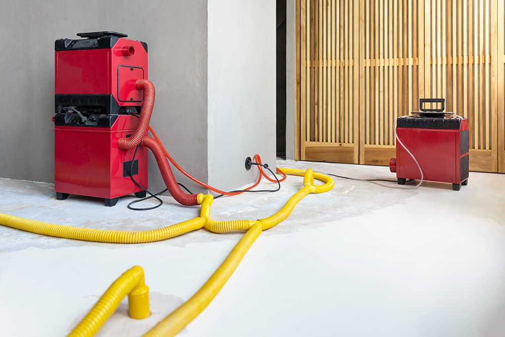 water-damage-restoration-company-bryn-mawr-california-flood-sewage-cleanup-mold-removal-emergency-services-1 Red power vacuum on previously flooded ground used by our water damage restoration company near Bryn Mawr, California.